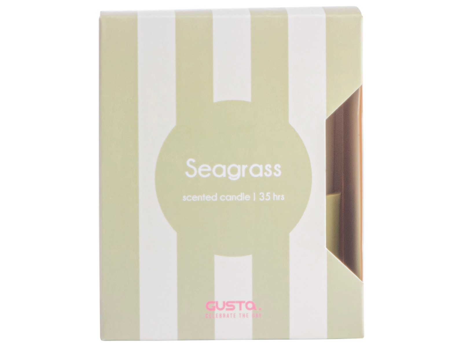 Geurkaars met siliconen hoes ø8x10cm Seagrass