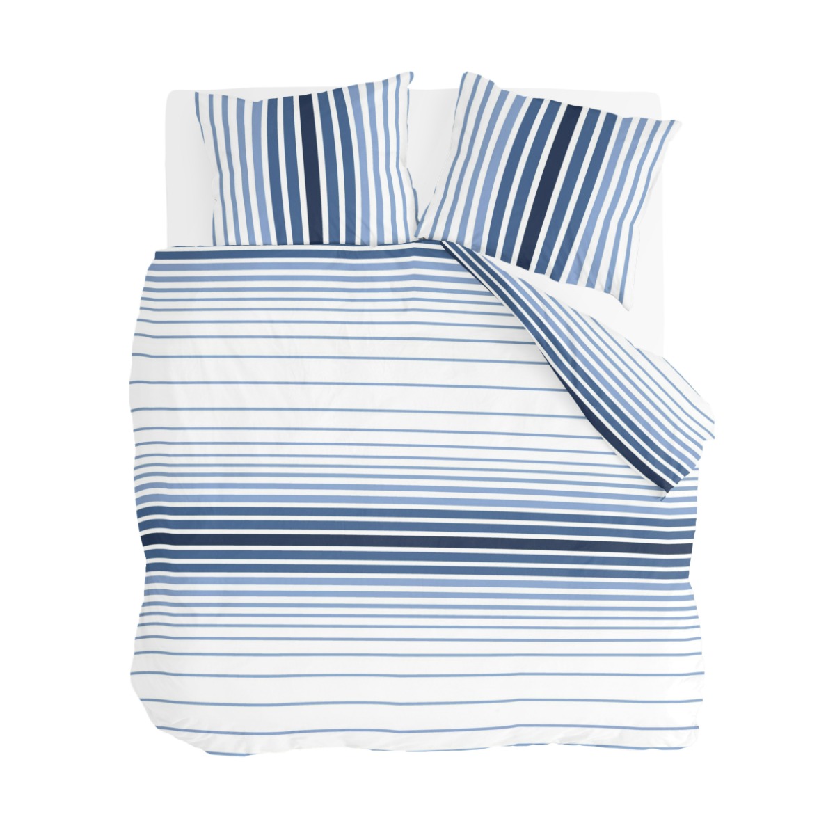 Byrklund Dekbedovertrek Beach Feel with Stripes Blauw / Wit - 240x220 cm